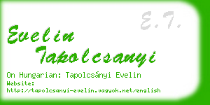 evelin tapolcsanyi business card